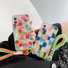 Fashion Sweet Graffiti Camouflage Silica Gel Apple Phone Cases